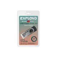 Флешка USB 512 Гб Exployd 590, USB3.0, пластик, чёрный
