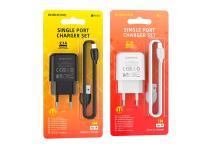 СЗУ Borofone BA64A, 2.1A, кабель USB to Lightning, 1m, черный