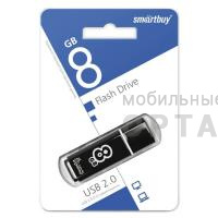 Флешка USB 8GB  Smartbuy  Glossy  чёрный Флешка USB 8GB  Smartbuy  Glossy  чёрный