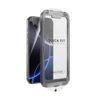 Стекло защитное KEEPHONE QUICK FIT 3D БЕЗ РАМКИ FULL GLUE с автоустановкой GLASS iPhone 16/iPhone 15